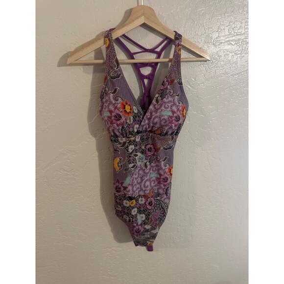 Prana Tulum Colorful One Piece Swimsuit Floral - Picture 3 of 9